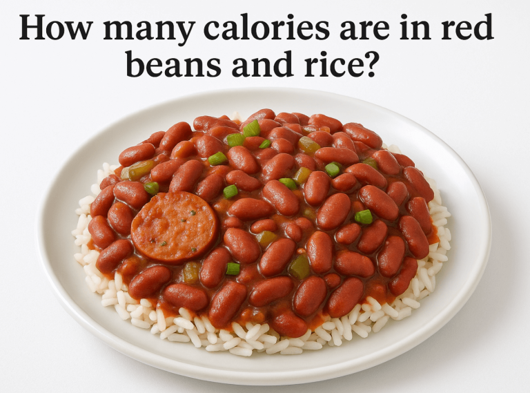 How many calories are in red beans and rice?