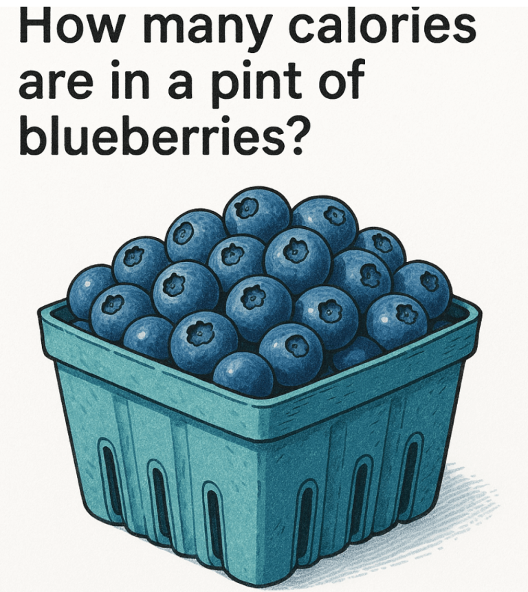 How many calories are in a pint of blueberries?
