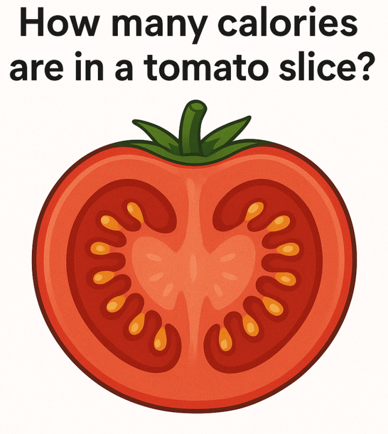 How many calories are in a tomato slice?