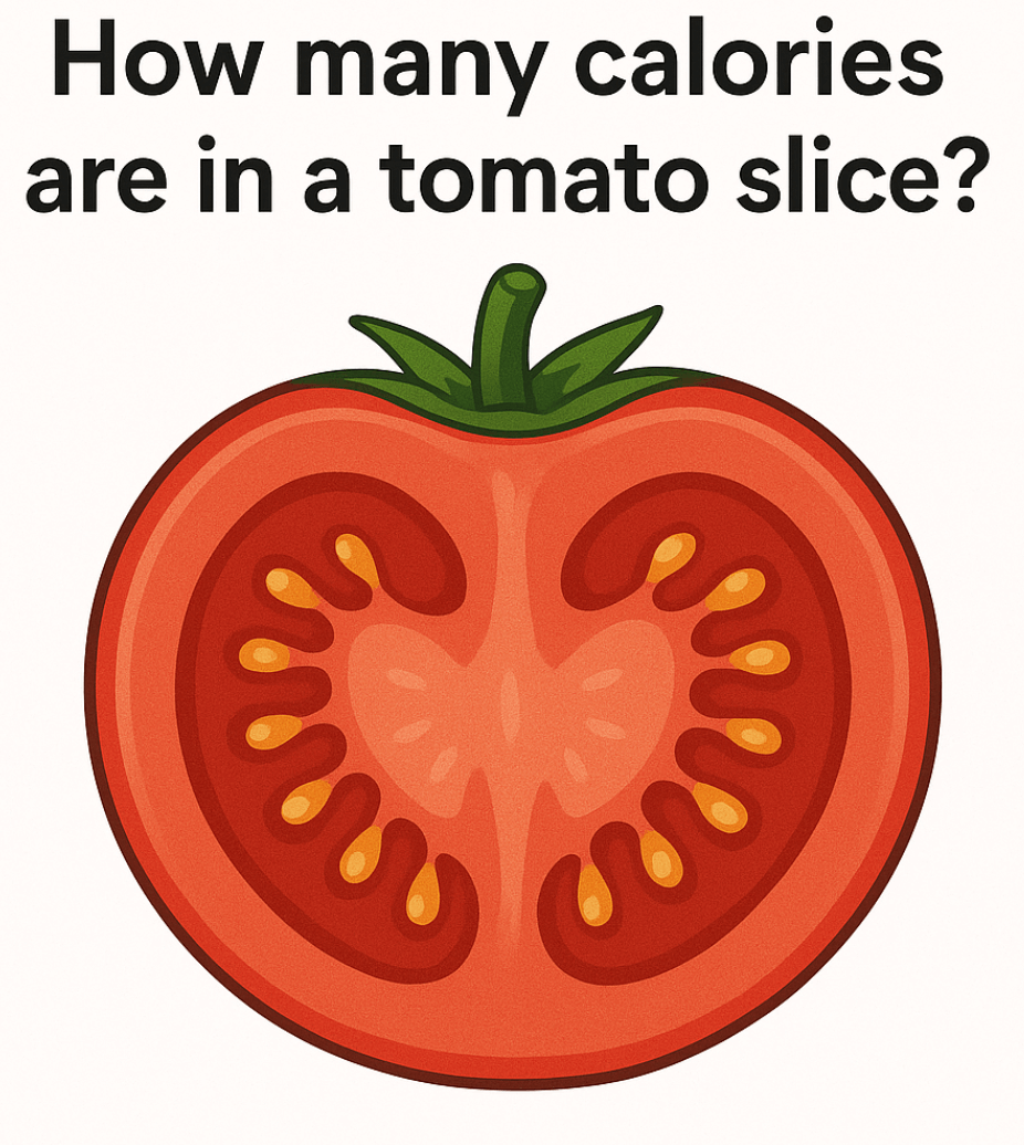 How many calories are in a tomato slice?